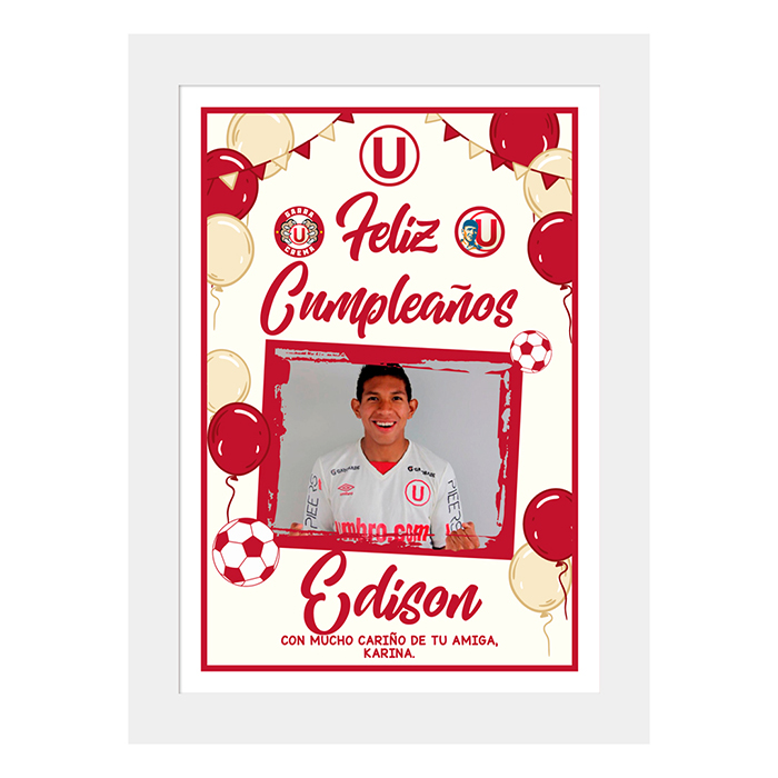 Cuadro De Cumpleaños Futbolero Universitario