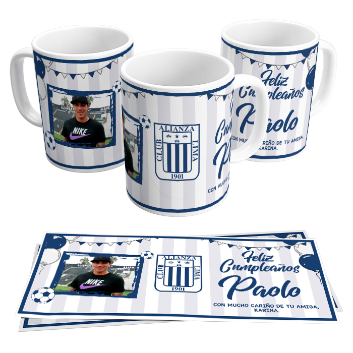 Taza De Cumpleaños Futbolero Alianza Lima